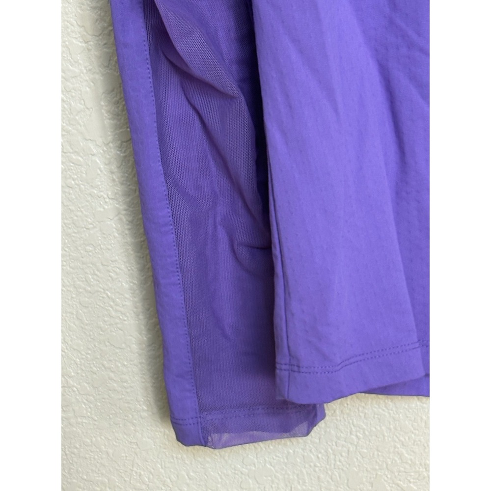 NWT IBKUL 80000 Long Sleeve Zip Mock Neck Top Plum Purple Icefil UPF 50 Medium - Picture 4 of 7